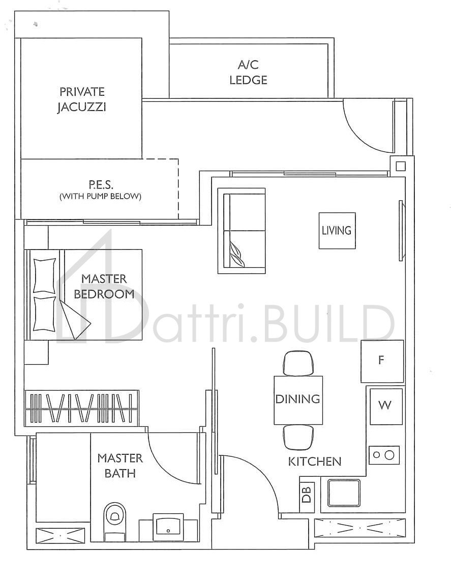 THE LUXURIE A1P floorplan (watermarked)