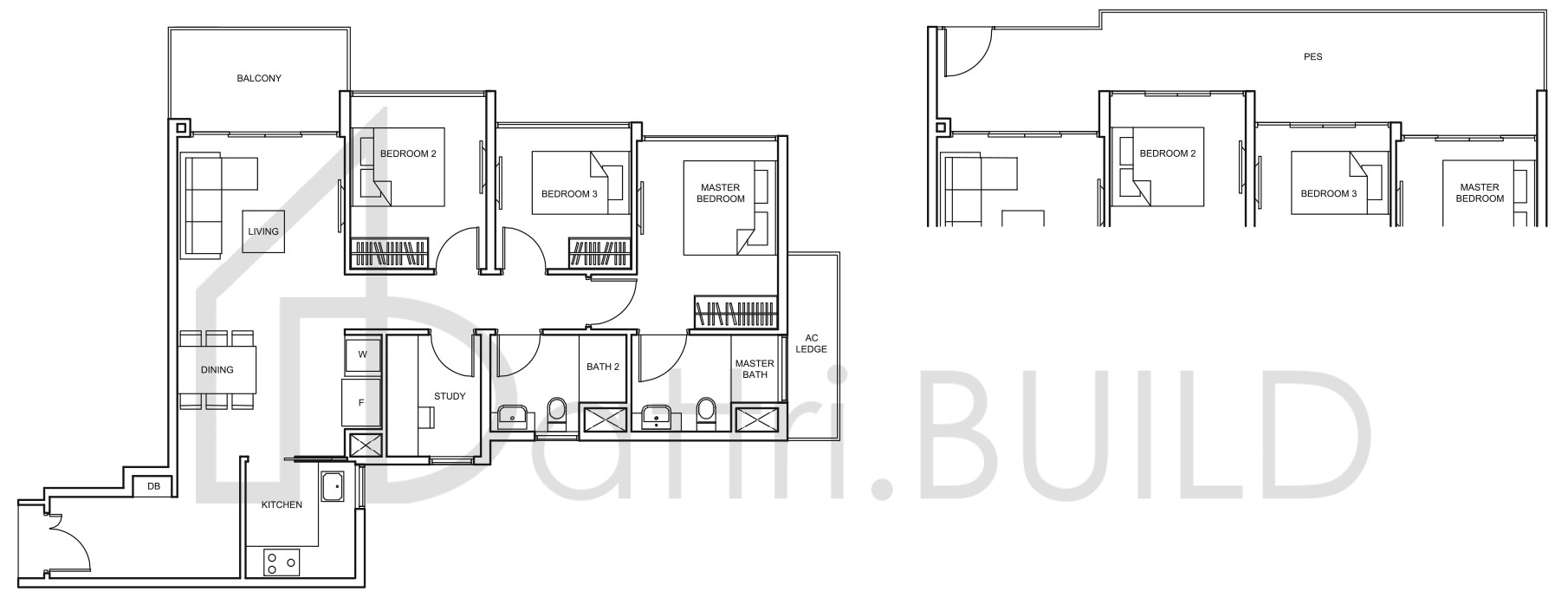 THE GLADES C2-P floorplan (watermarked)