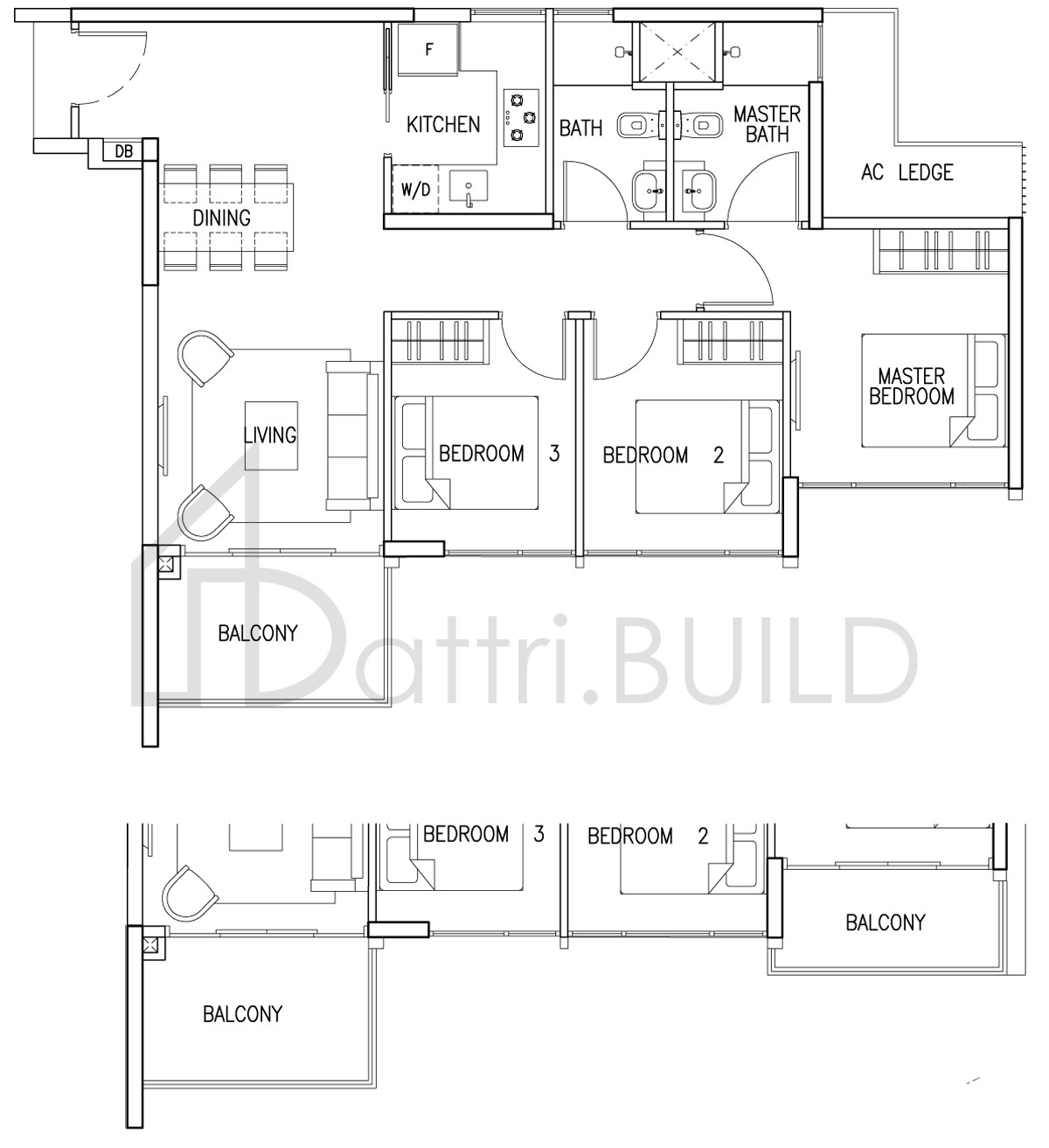 THE SKYWOODS 3 C4 A floorplan (watermarked)