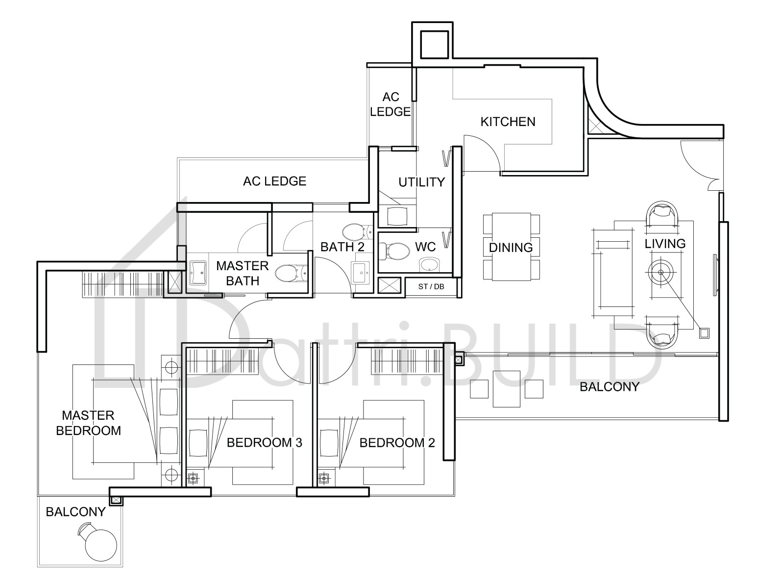 FORESQUE RESIDENCES C1 floorplan (watermarked)