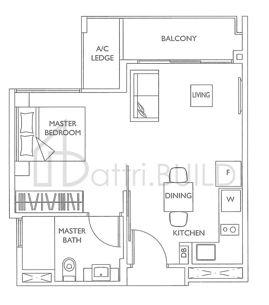 THE LUXURIE A1 floorplan (watermarked)