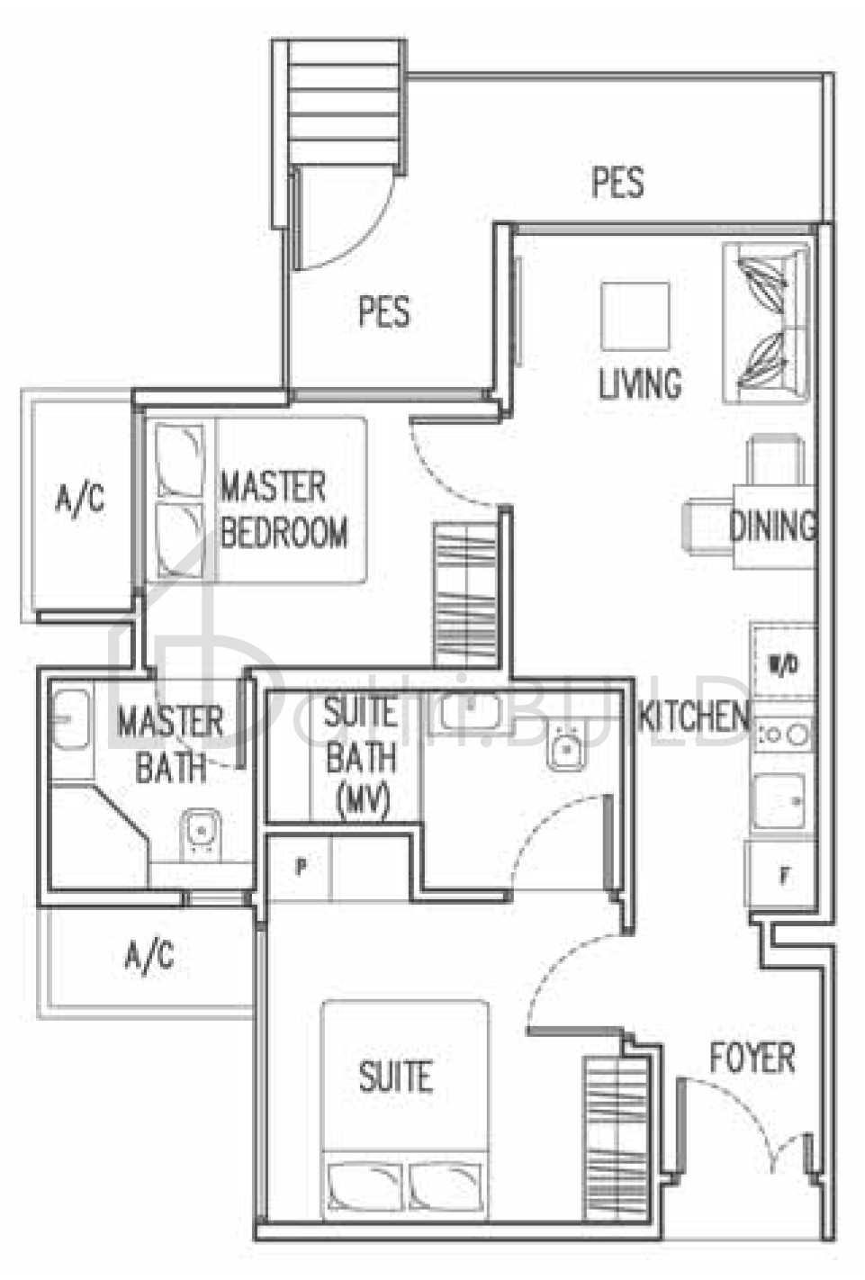 TRILIVE B3-G floorplan (watermarked)