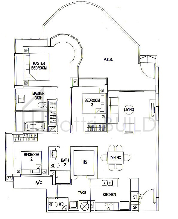 THE CALROSE B4P floorplan (watermarked)