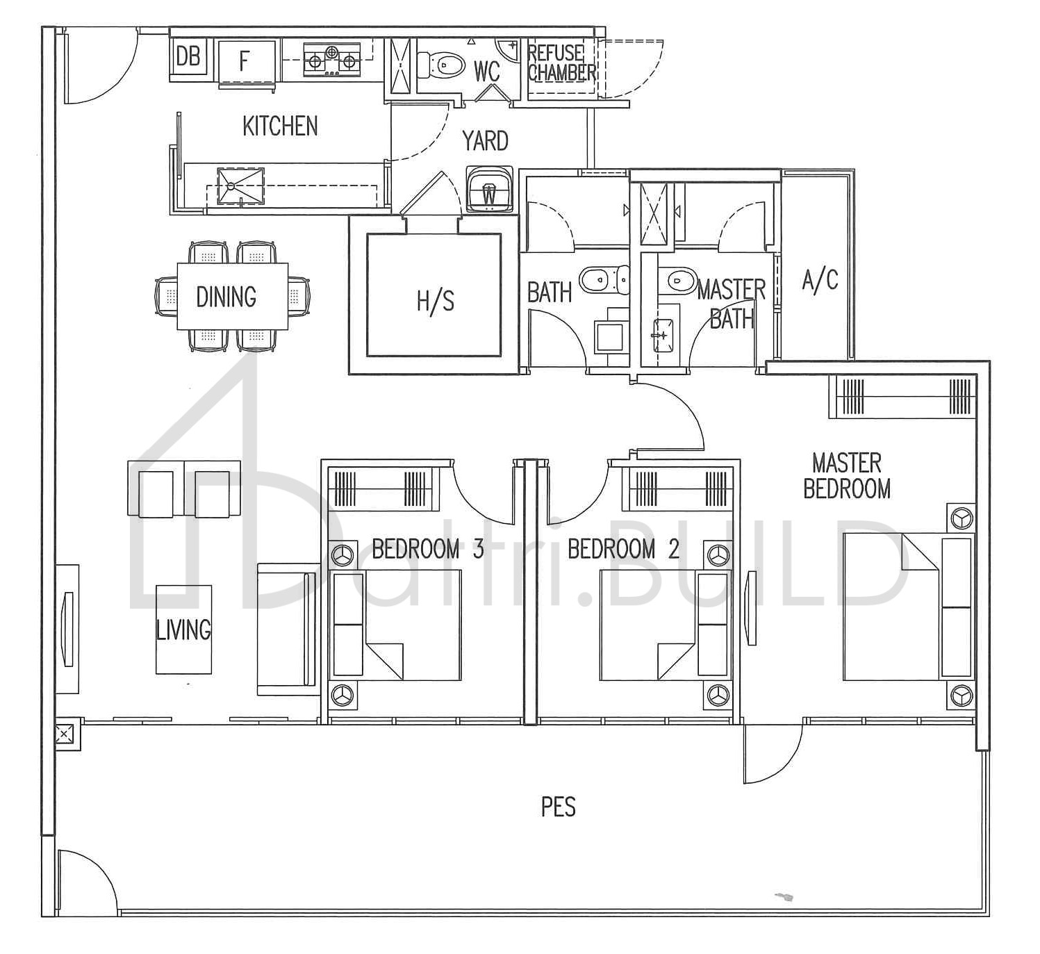 MY MANHATTAN C1-G floorplan (watermarked)