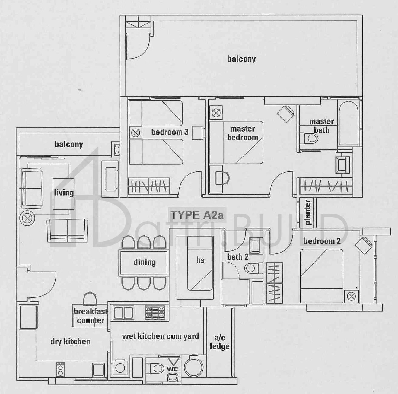 DE ROYALE A2a floorplan (watermarked)