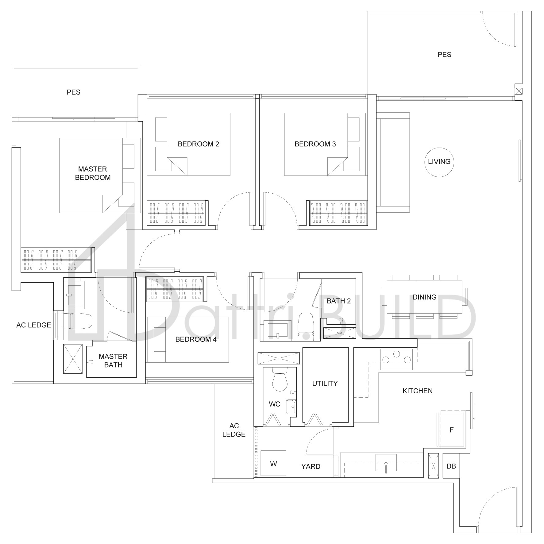 THE CRITERION C2-1P floorplan (watermarked)