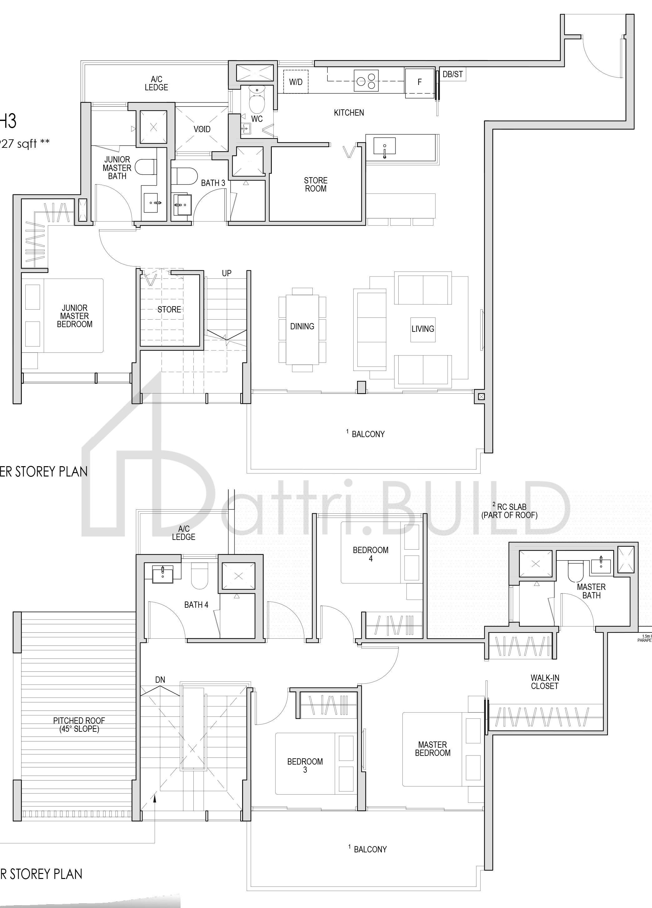 KENT RIDGE HILL RESIDENCES DPH3 floorplan (watermarked)