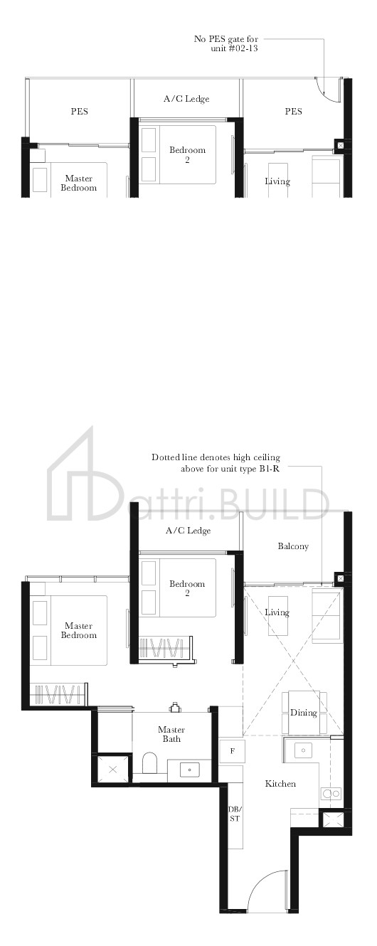 THE GARDEN RESIDENCES B1-P floorplan (watermarked)