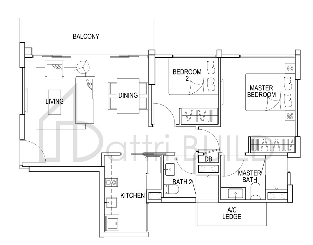 FLO RESIDENCE A2b floorplan (watermarked)
