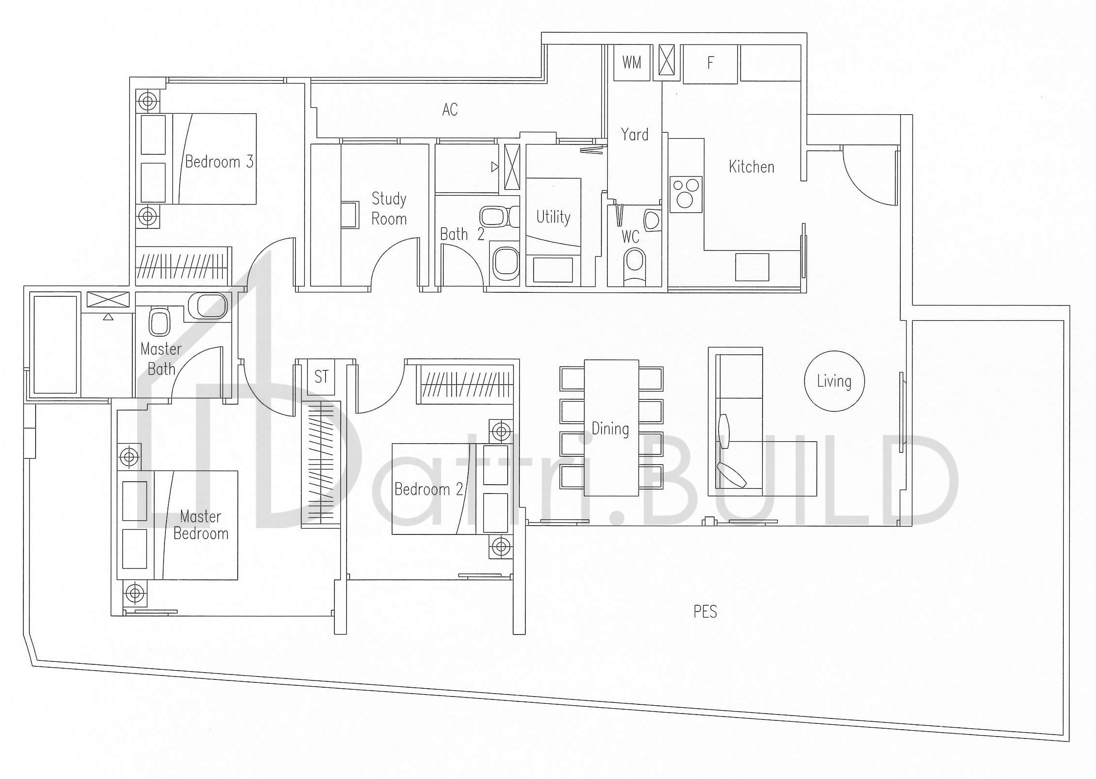 WATERSCAPE AT CAVENAGH C7-G floorplan (watermarked)