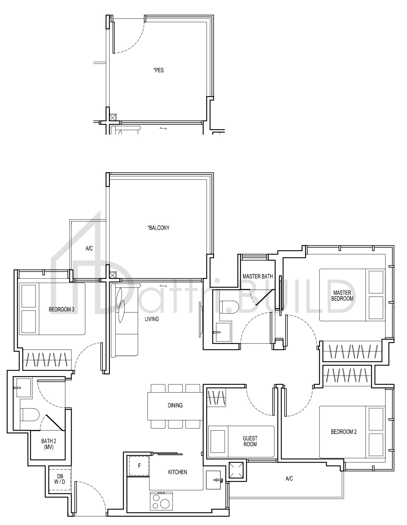 VIEW AT KISMIS E2 floorplan (watermarked)