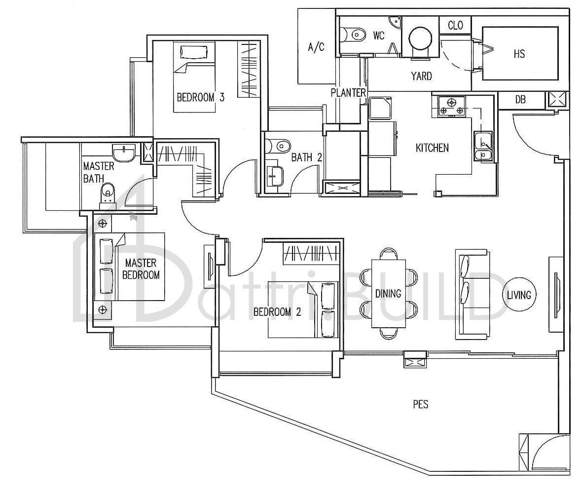 THE INFINITI B4-P1 floorplan (watermarked)