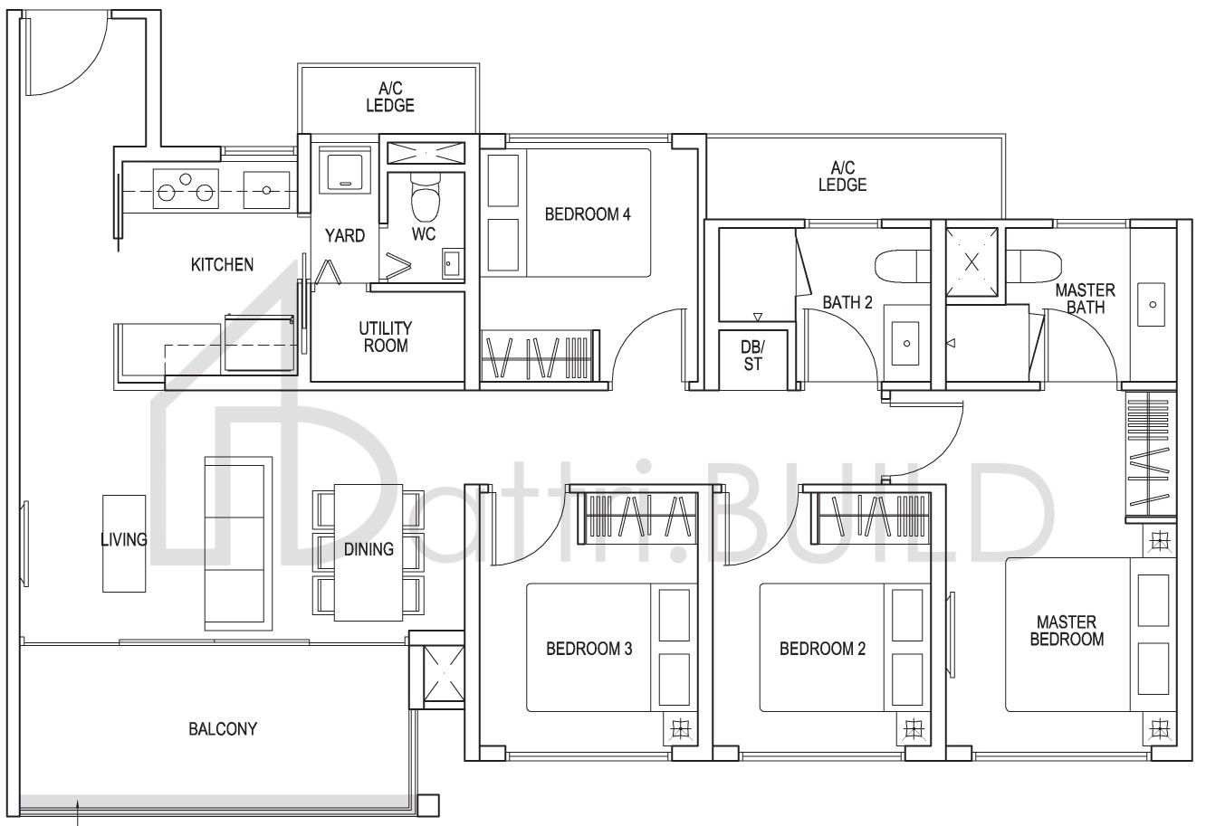 THE BROWNSTONE C5b floorplan (watermarked)