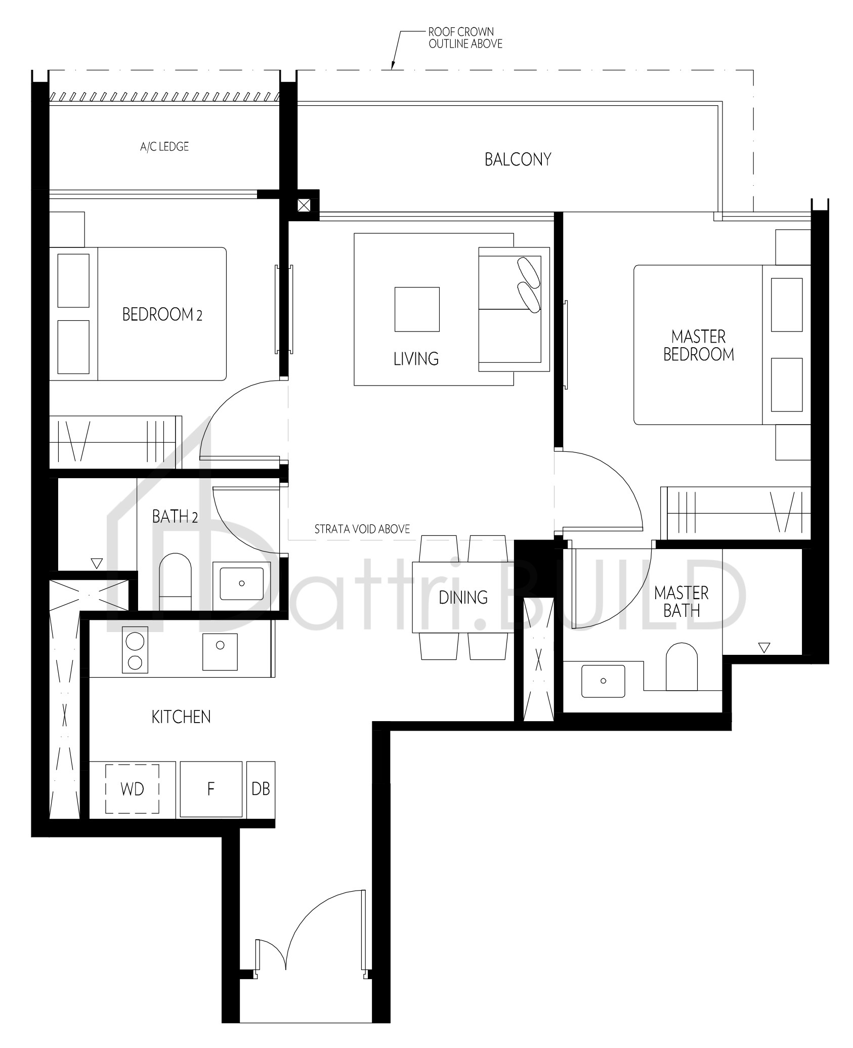 AMBER 45 B1P floorplan (watermarked)