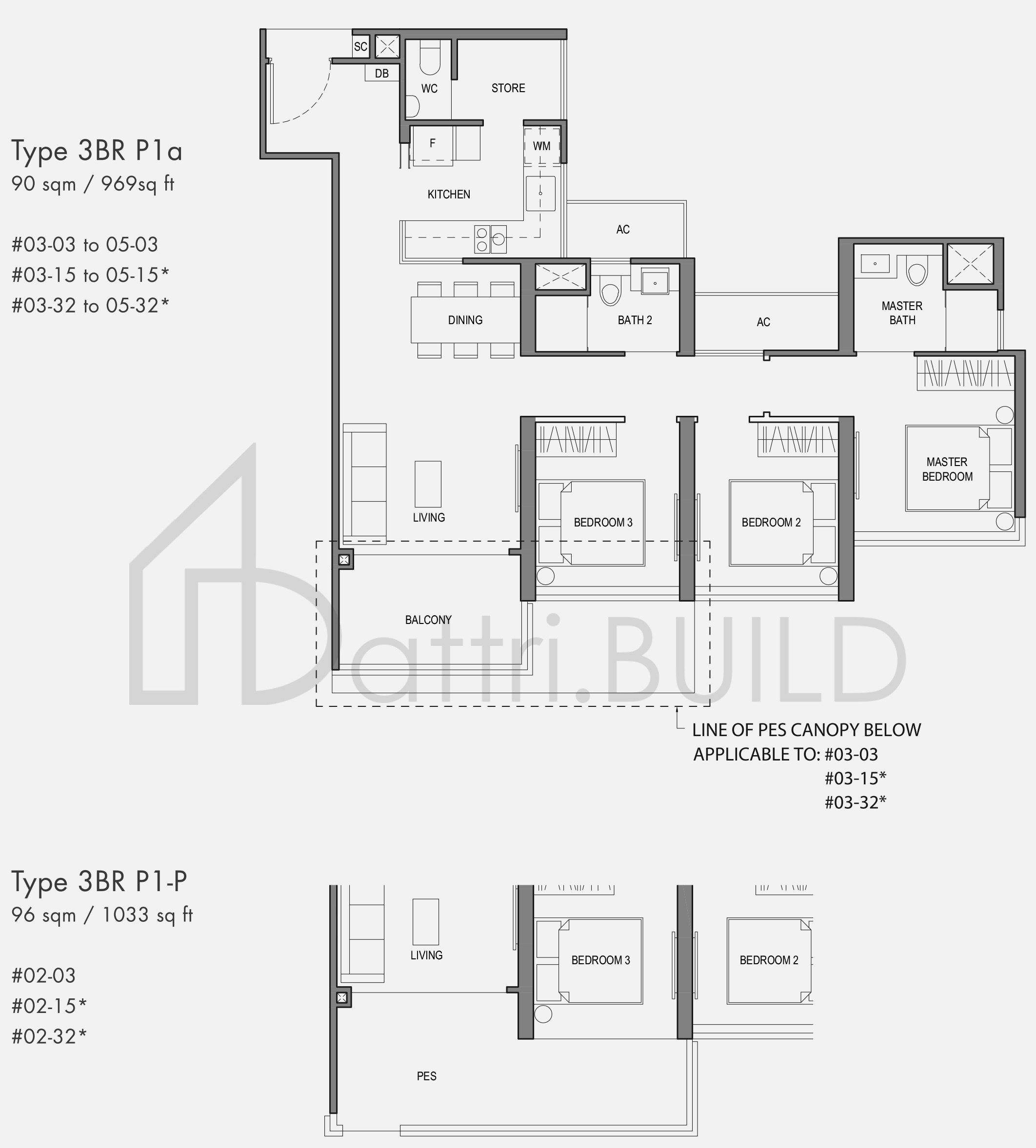 PARC BOTANNIA 3BRP1-P floorplan (watermarked)