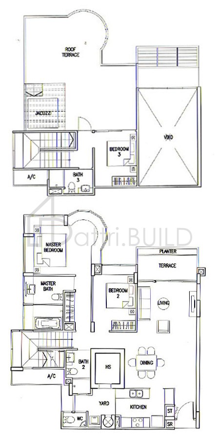 THE CALROSE DB3 floorplan (watermarked)