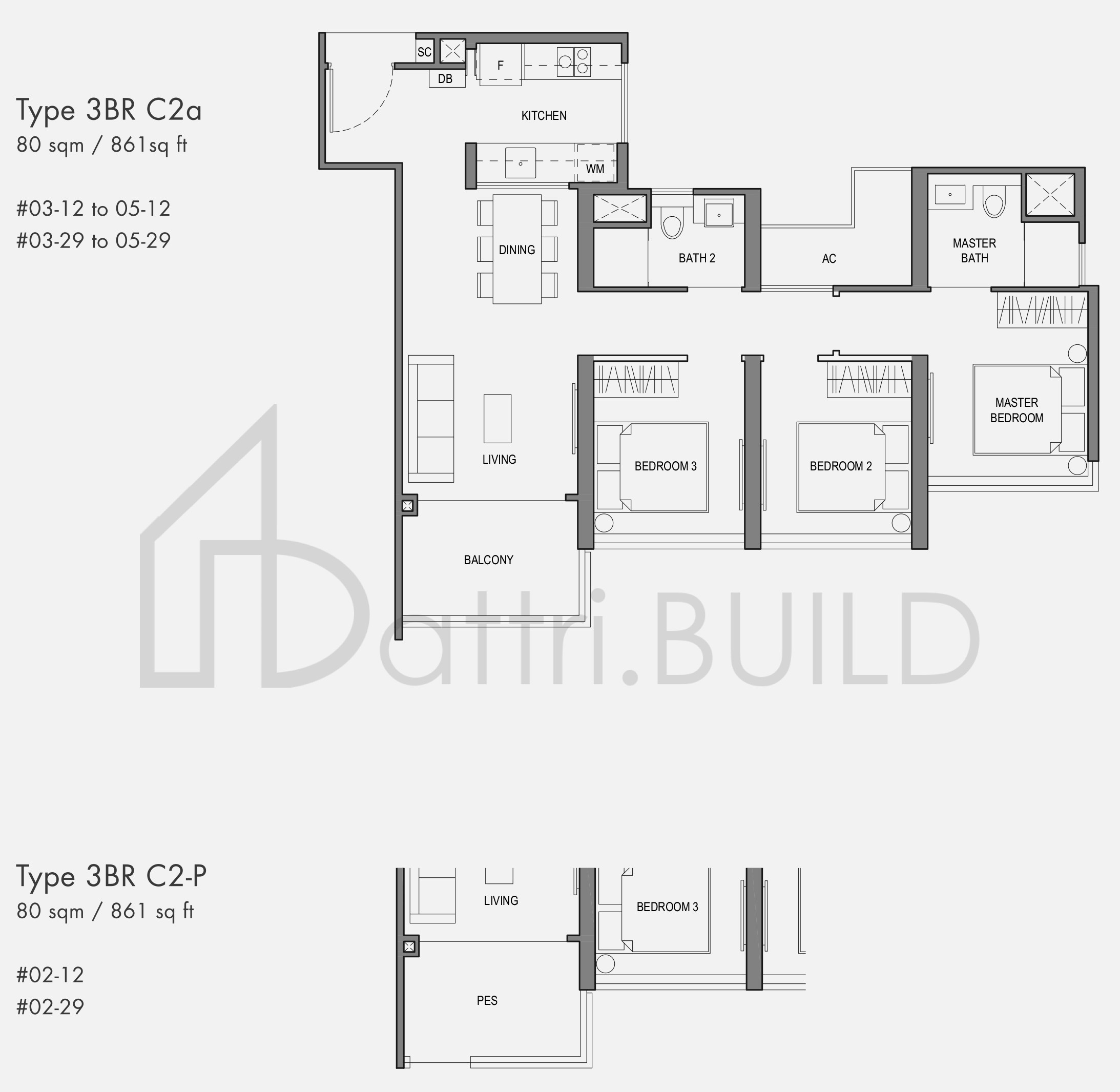 PARC BOTANNIA 3BRC2-P floorplan (watermarked)