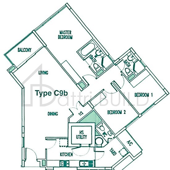 THE WATERINA C9b floorplan (watermarked)