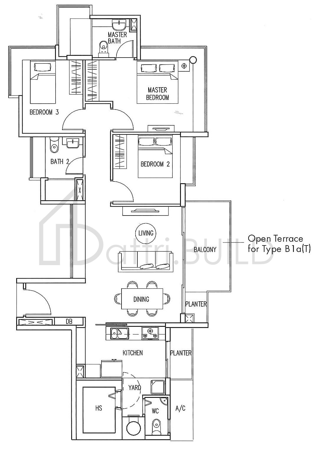 THE INFINITI B1a floorplan (watermarked)