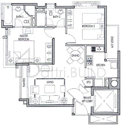 CARIBBEAN AT KEPPEL BAY A4 floorplan (watermarked)