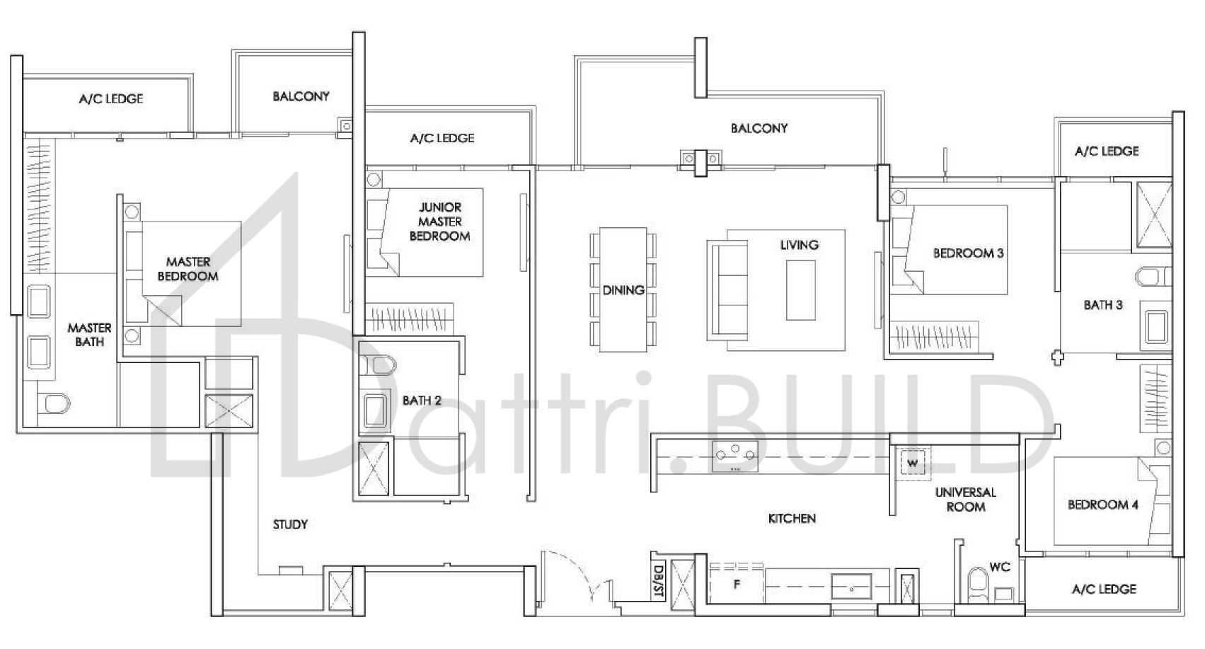 THE ALPS RESIDENCES PH1 floorplan (watermarked)