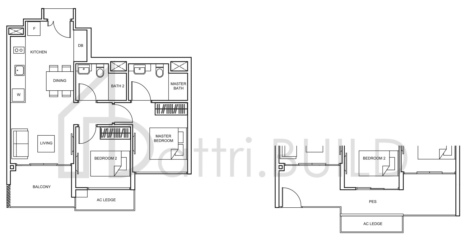 THE GLADES B3-P floorplan (watermarked)
