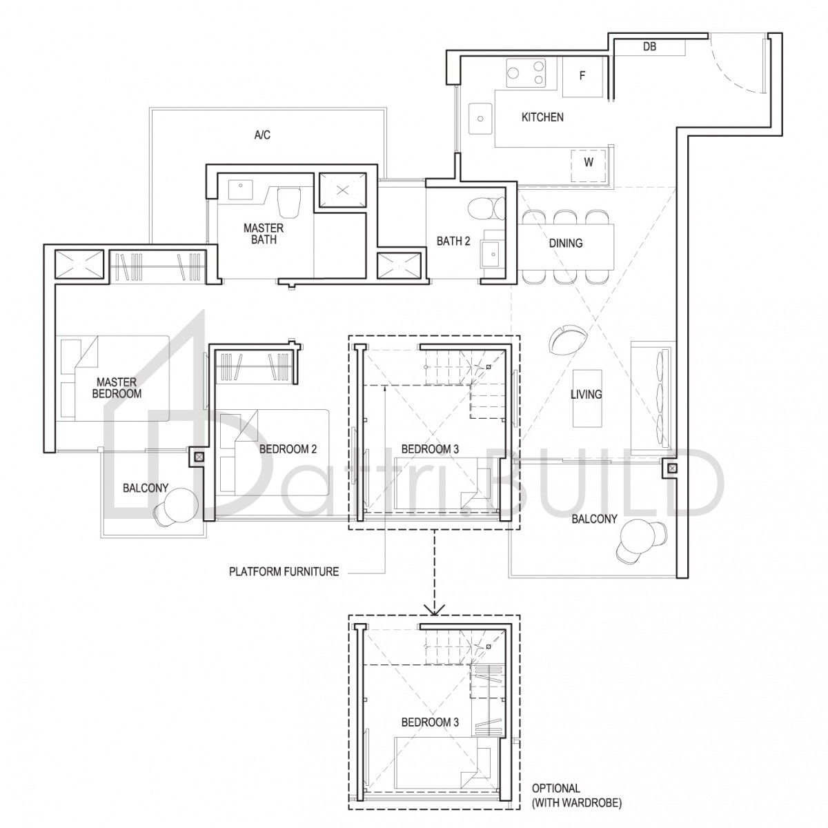 GRANDEUR PARK RESIDENCES 3c1c-ph floorplan (watermarked)