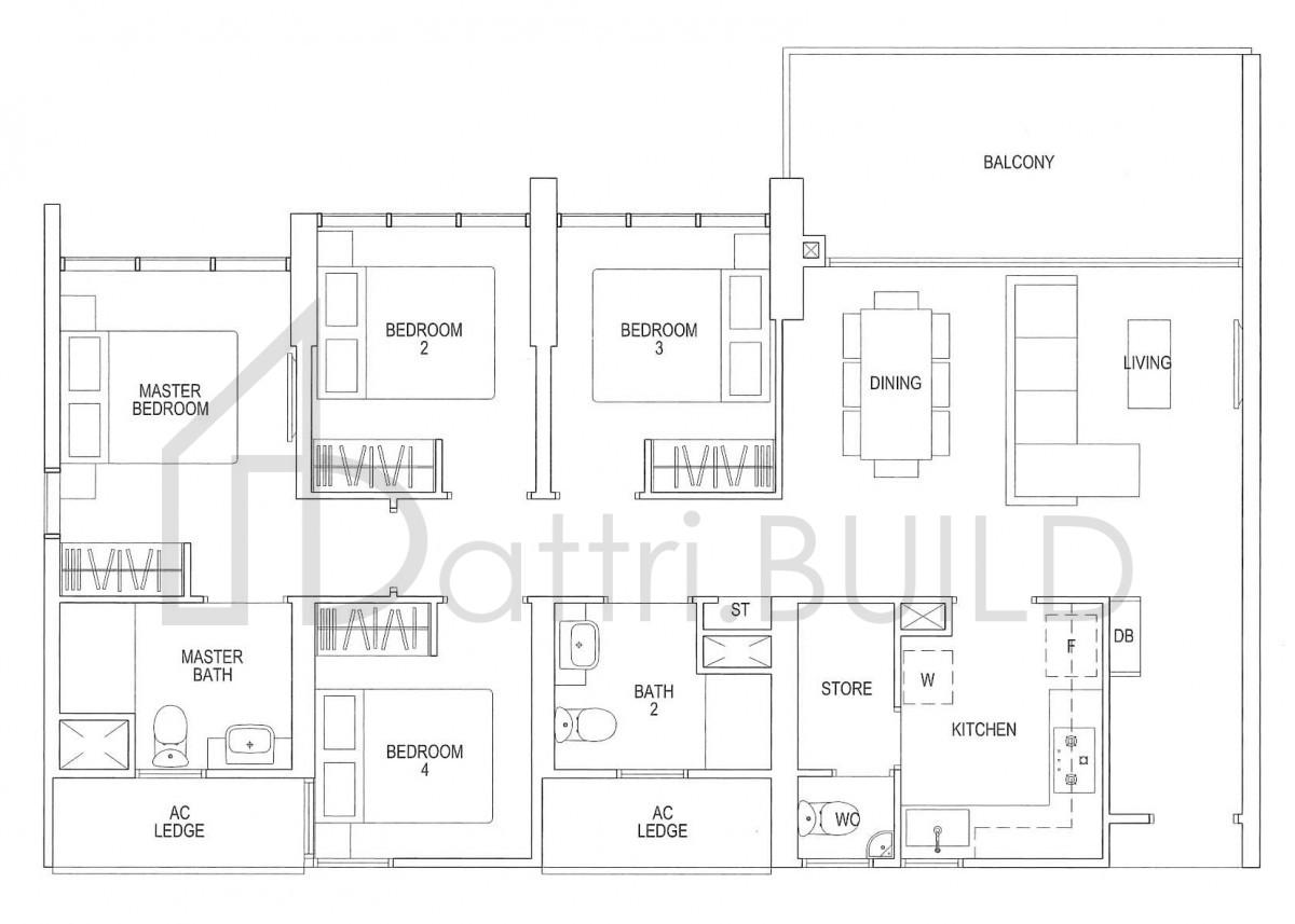 PARC RIVIERA D1 floorplan (watermarked)