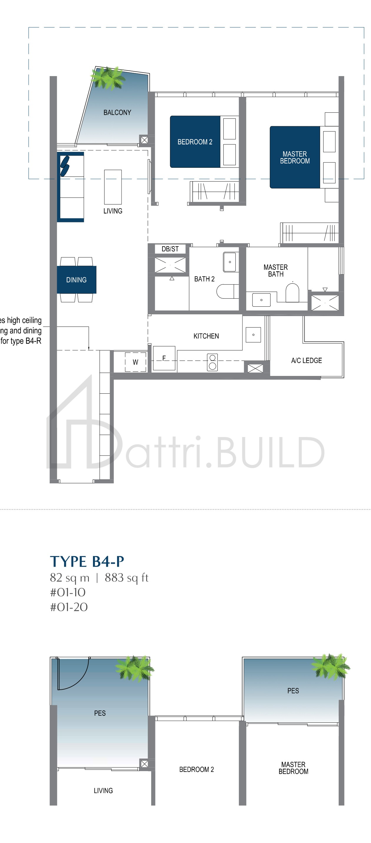 LAKE GRANDE B4-P floorplan (watermarked)