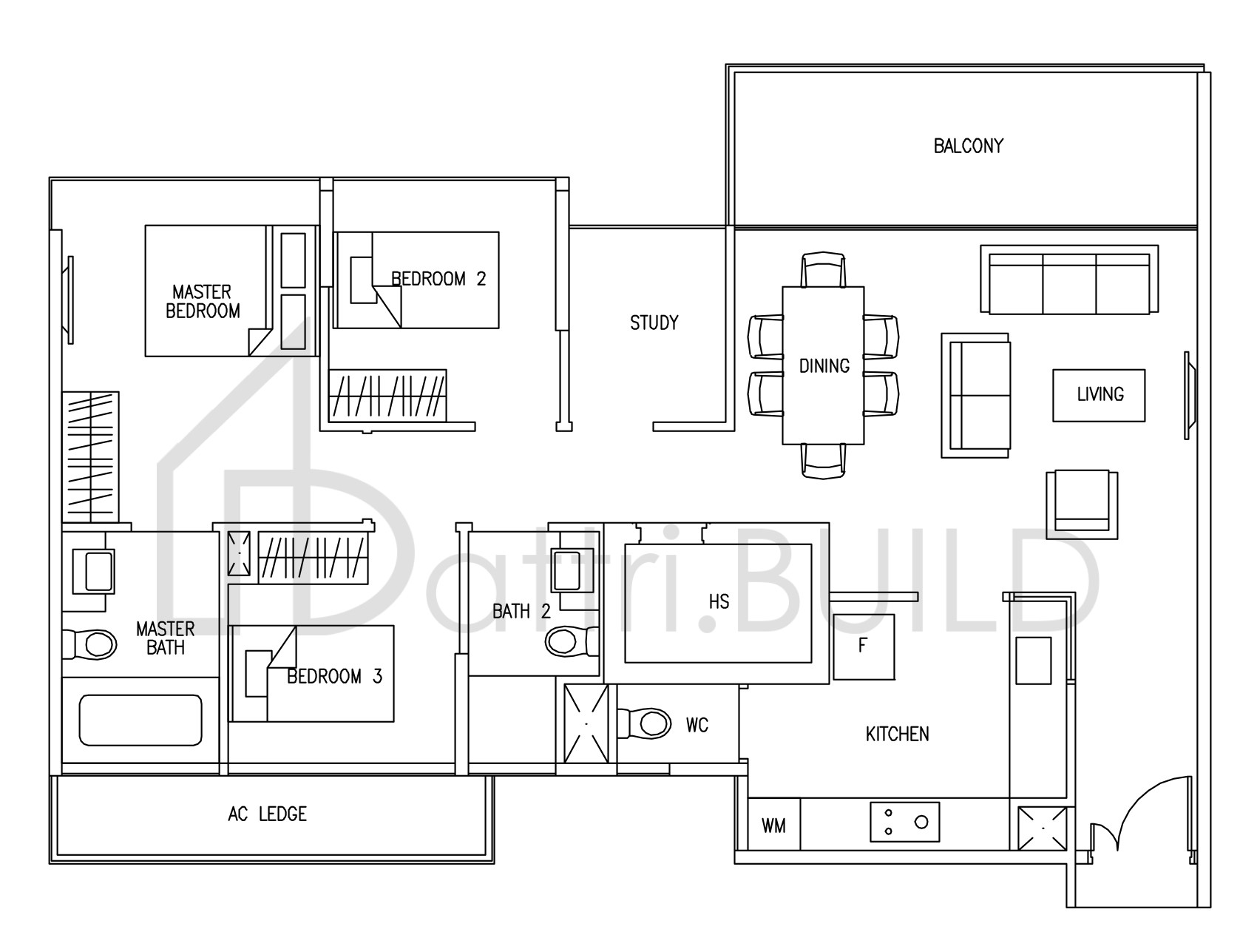 AUSTVILLE RESIDENCES C1 floorplan (watermarked)
