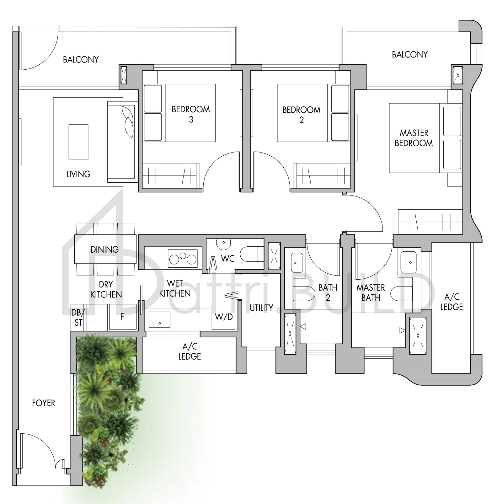 THE TRE VER C3P floorplan (watermarked)