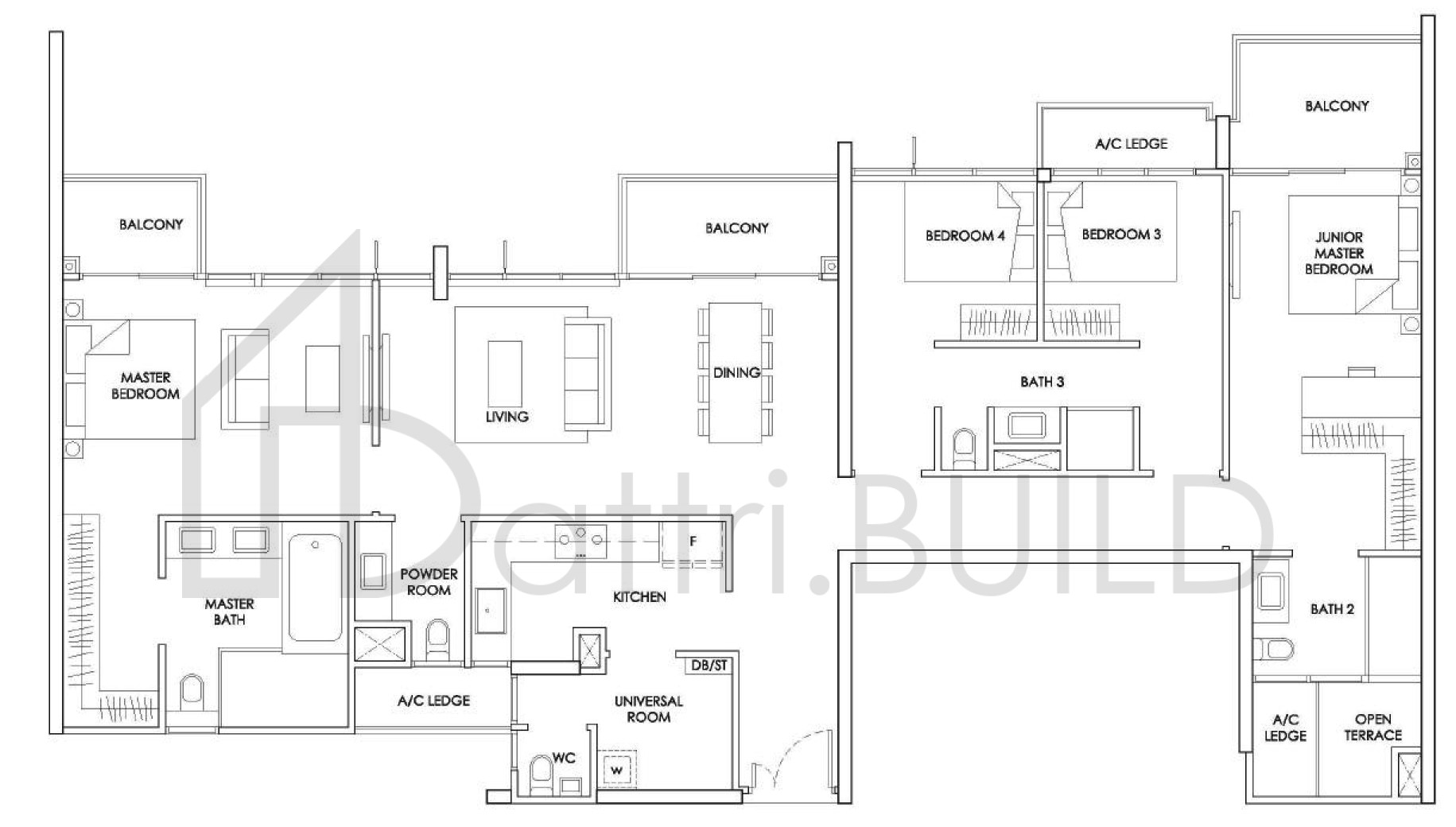 THE ALPS RESIDENCES PH2 floorplan (watermarked)
