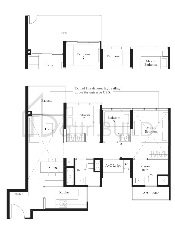 THE GARDEN RESIDENCES C1-P floorplan (watermarked)