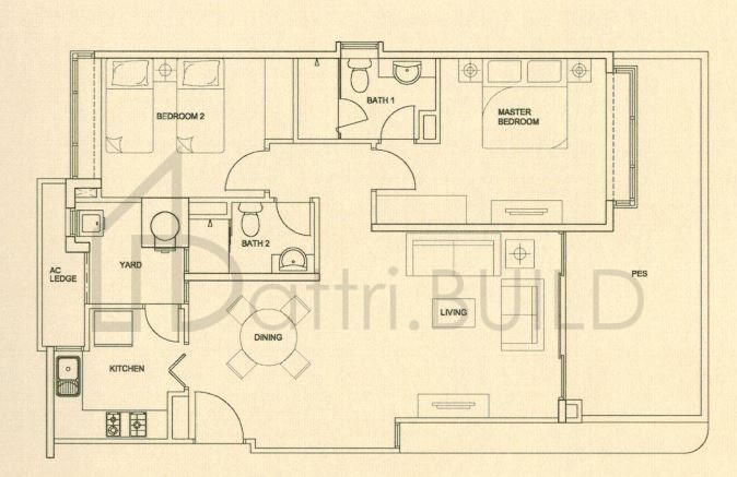 THE RAINTREE A3-p floorplan (watermarked)