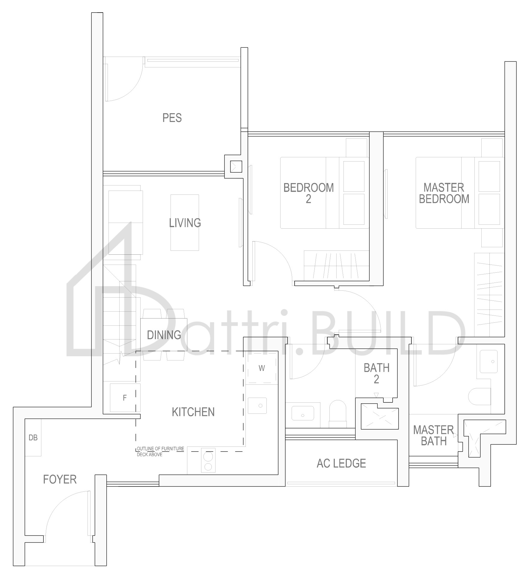 RIVERBANK @ FERNVALE B2dG LOFT floorplan (watermarked)