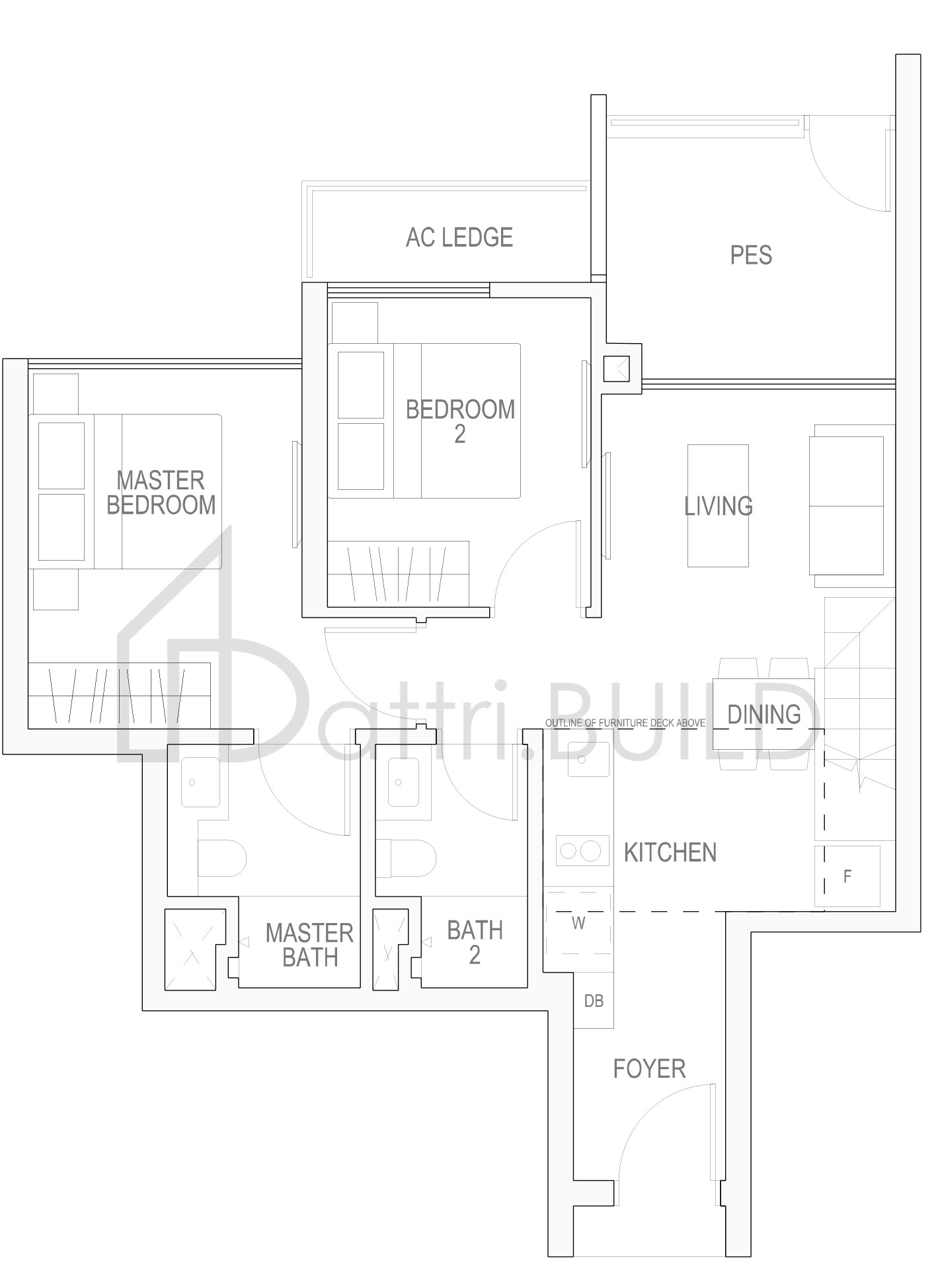 RIVERBANK @ FERNVALE B2aG LOFT floorplan (watermarked)