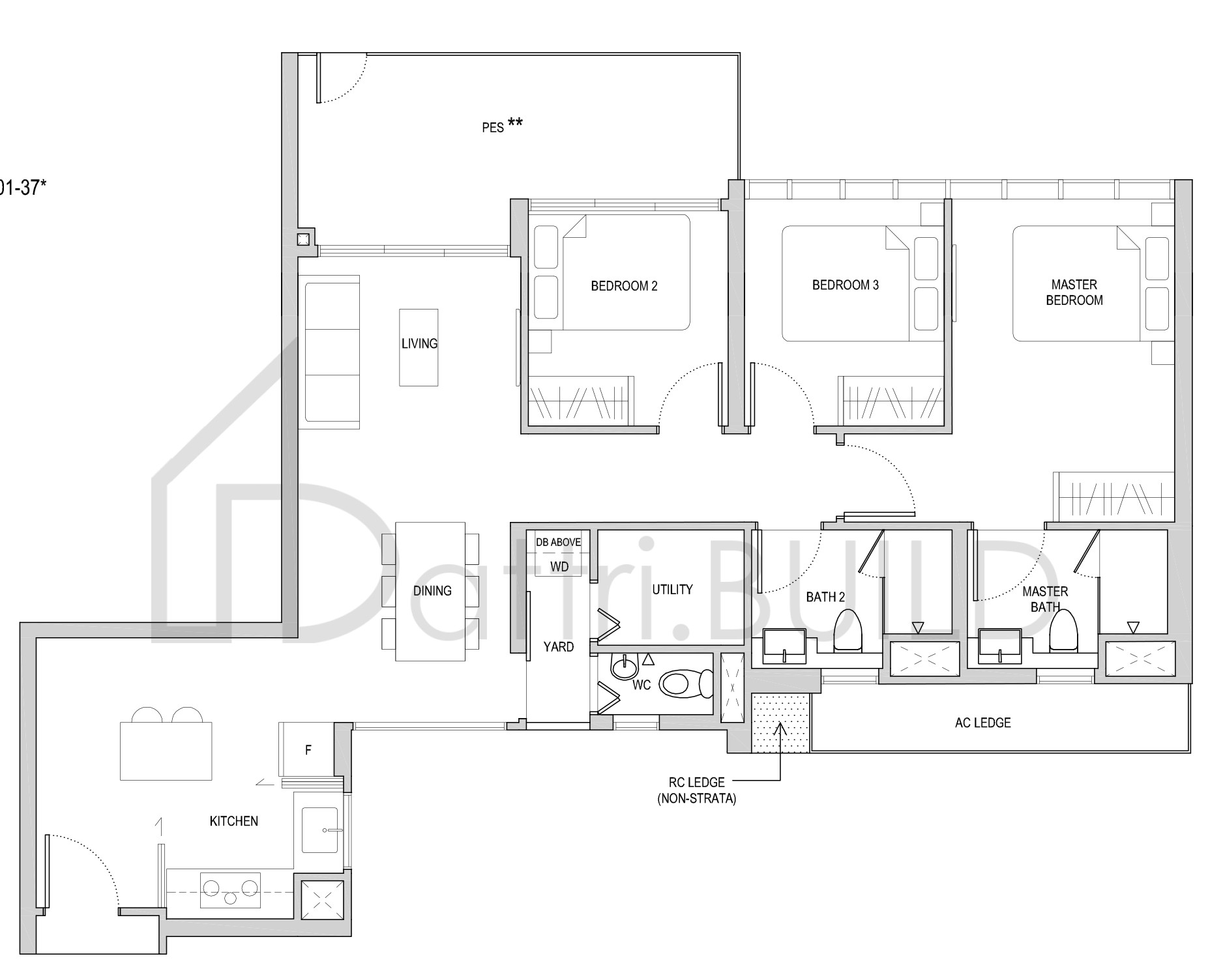 AFFINITY AT SERANGOON CD1(PES) floorplan (watermarked)