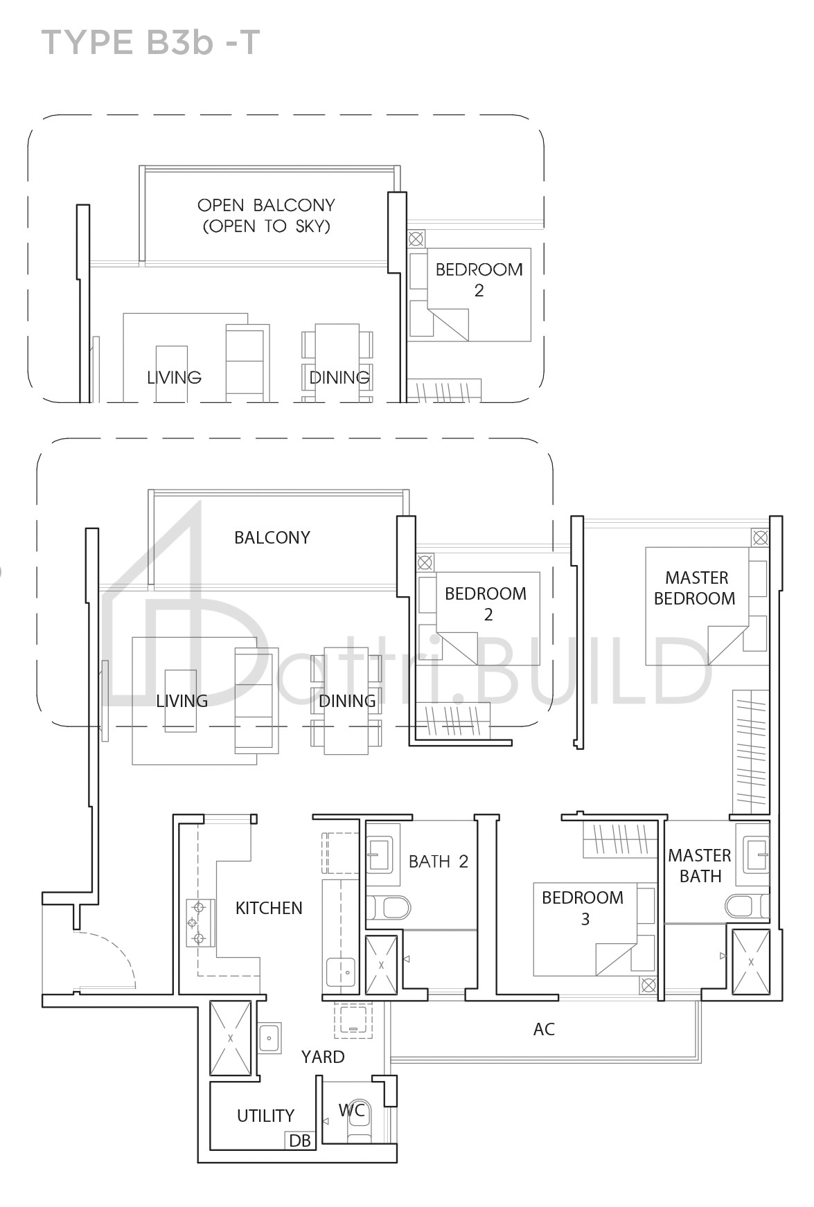 THE VALES B3b-T floorplan (watermarked)