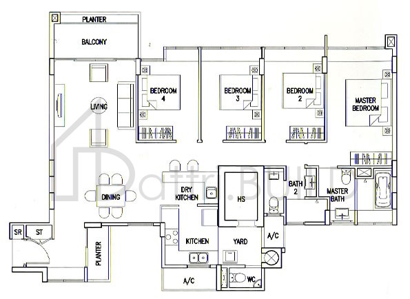THE CALROSE C3 floorplan (watermarked)