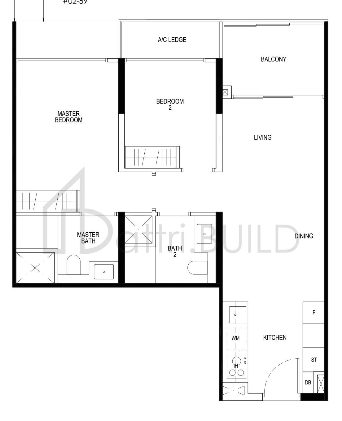 DAINTREE RESIDENCE B4a floorplan (watermarked)