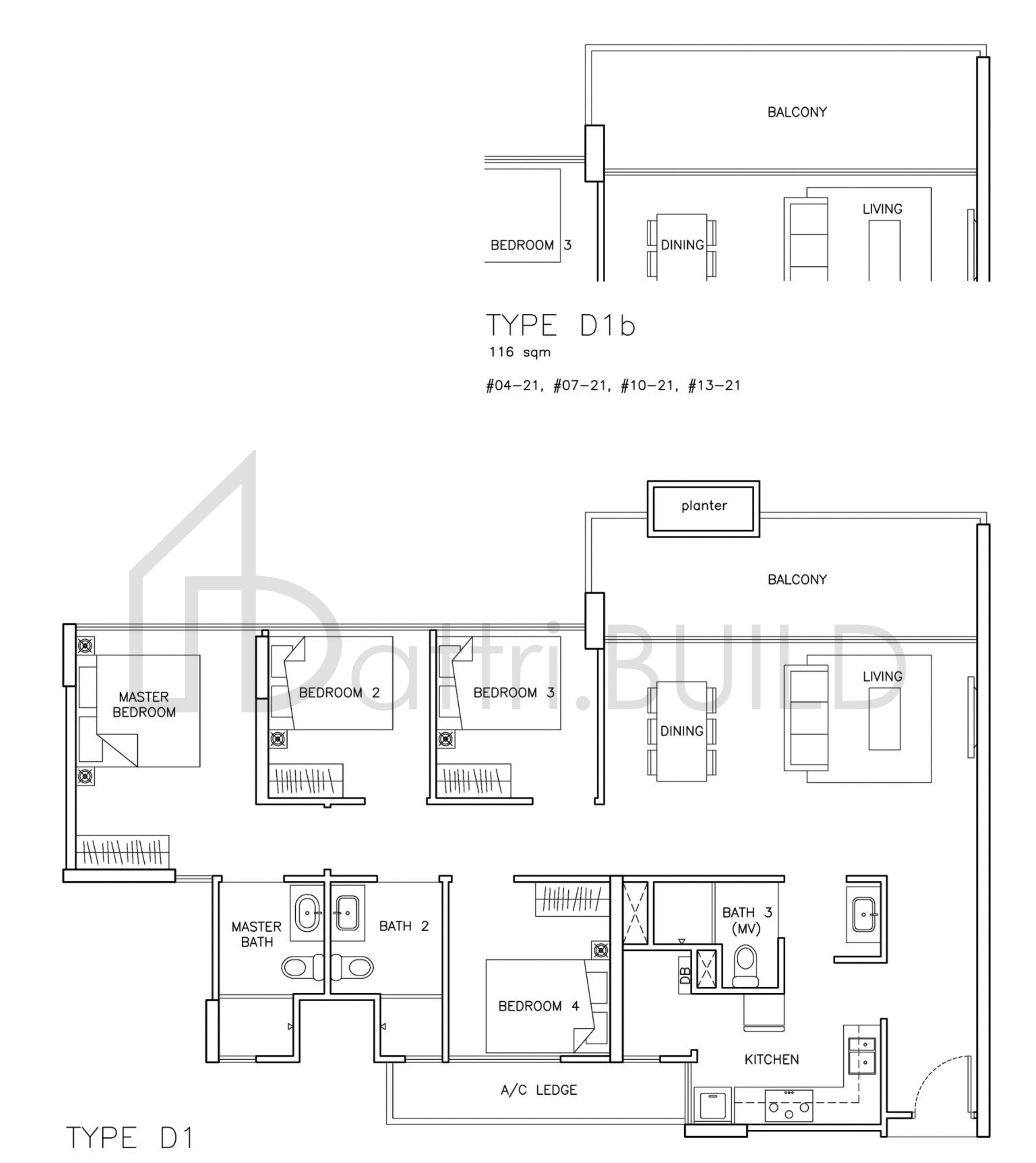 THE SANTORINI D1b floorplan (watermarked)