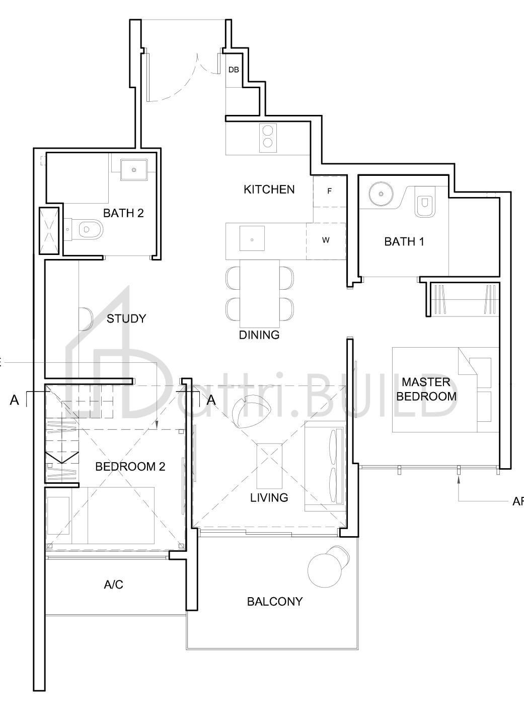 HIGH PARK RESIDENCES 2S1-PH floorplan (watermarked)