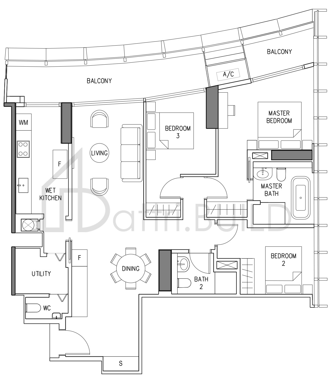 DUO RESIDENCES F5 floorplan (watermarked)