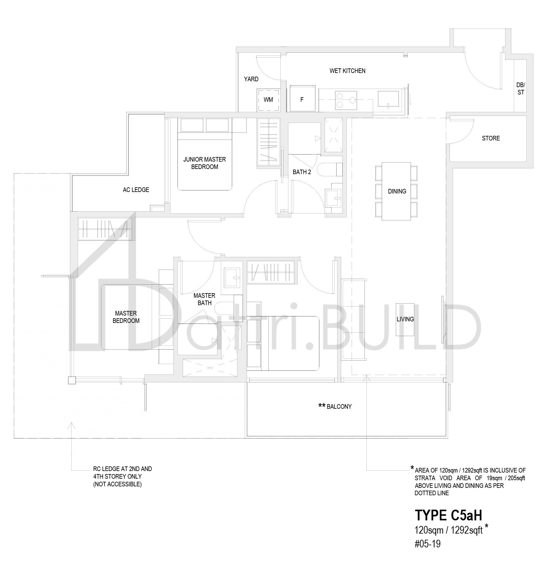THE VERANDAH RESIDENCES C5aH floorplan (watermarked)