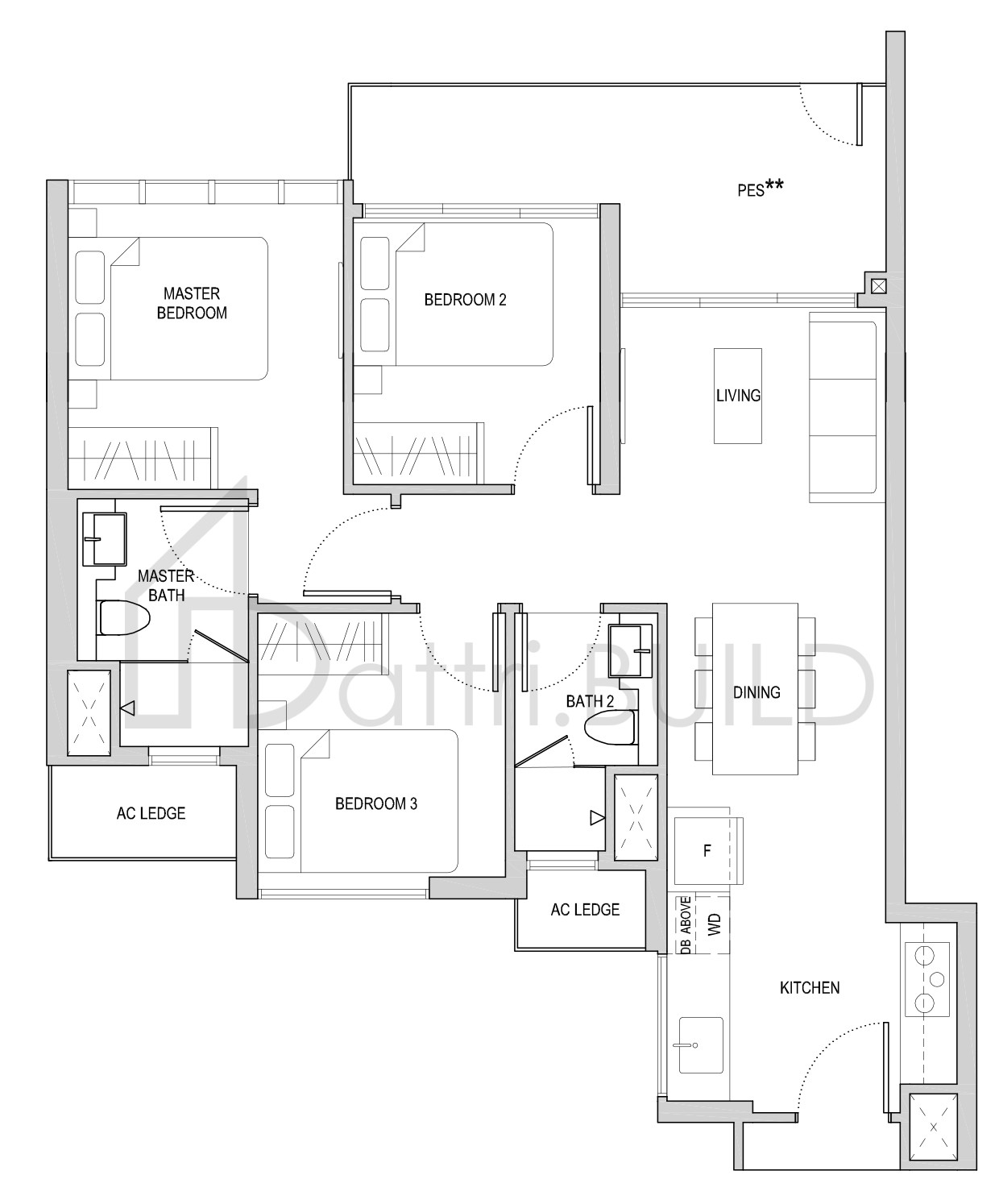 AFFINITY AT SERANGOON C1(PES) floorplan (watermarked)
