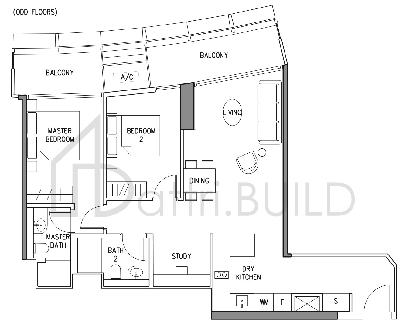 DUO RESIDENCES E1M/E1 floorplan (watermarked)