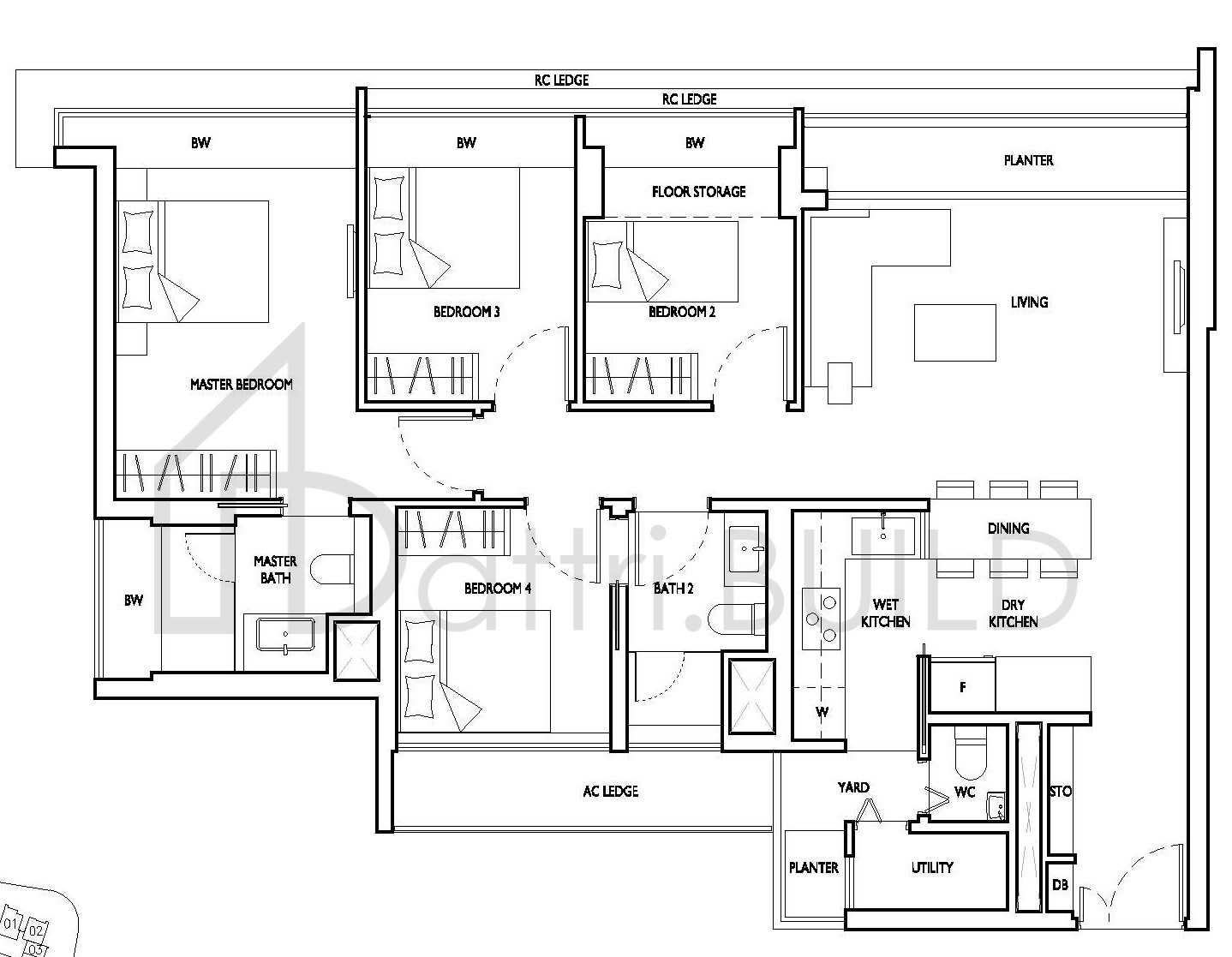 D'NEST D1,D1-1,D1-2,D1-3,D1-4 floorplan (watermarked)