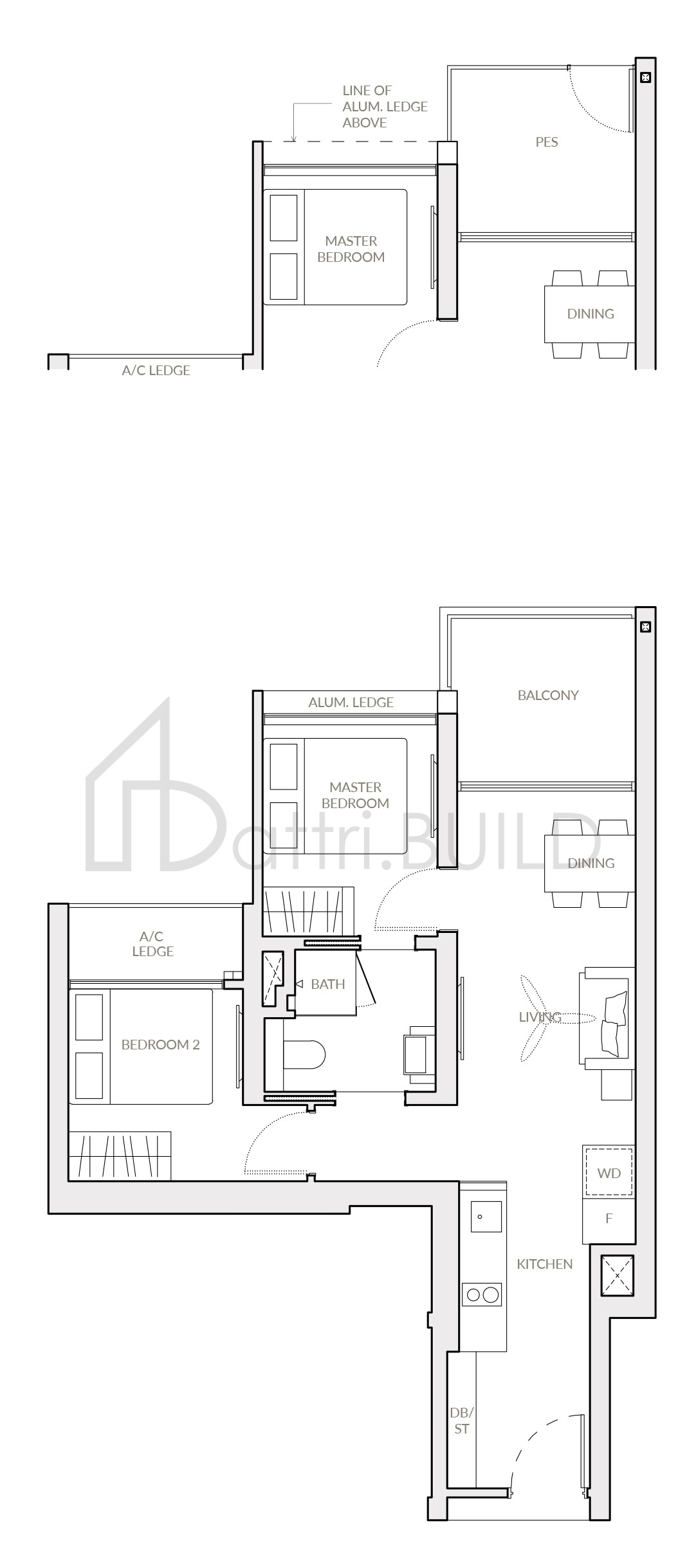 THE WOODLEIGH RESIDENCES A1b floorplan (watermarked)