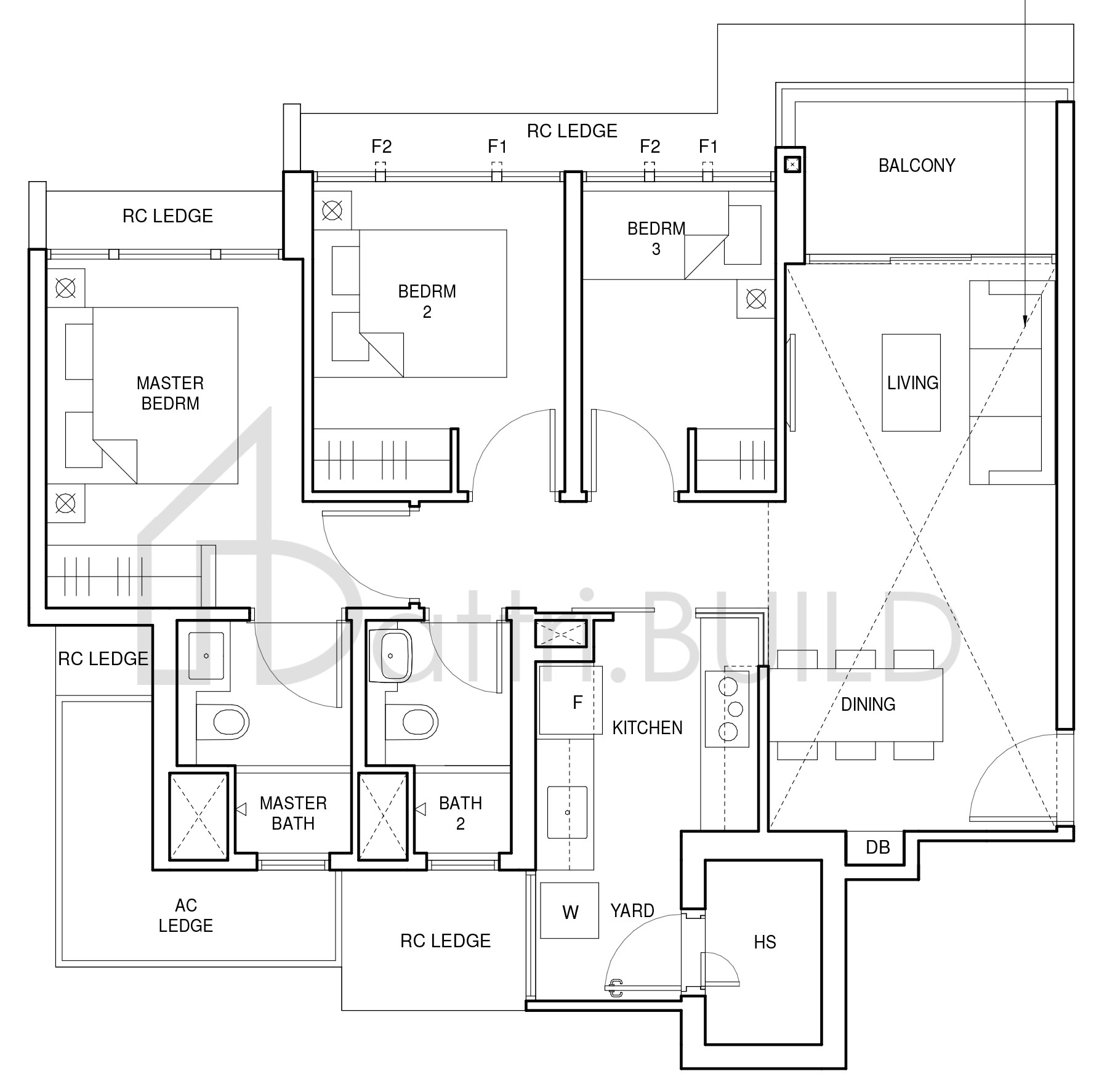 PARC CENTRAL RESIDENCES C1 floorplan (watermarked)
