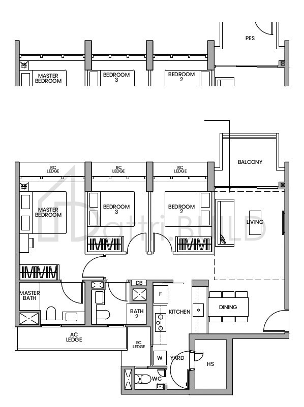 PARC GREENWICH C3C-P floorplan (watermarked)